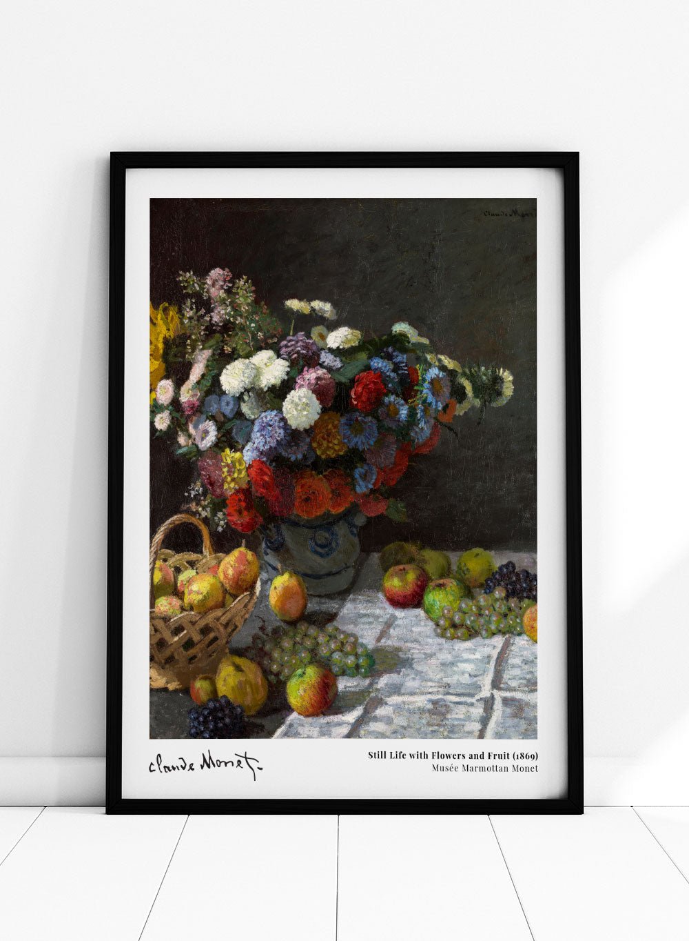 Still Life with Flowers and Fruit 1869 by Monet Print_Sugar & Canvas