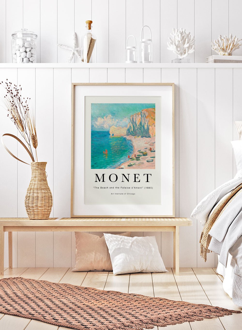 The Beach and the Falaise d'Amont by Monet Print_Sugar & Canvas