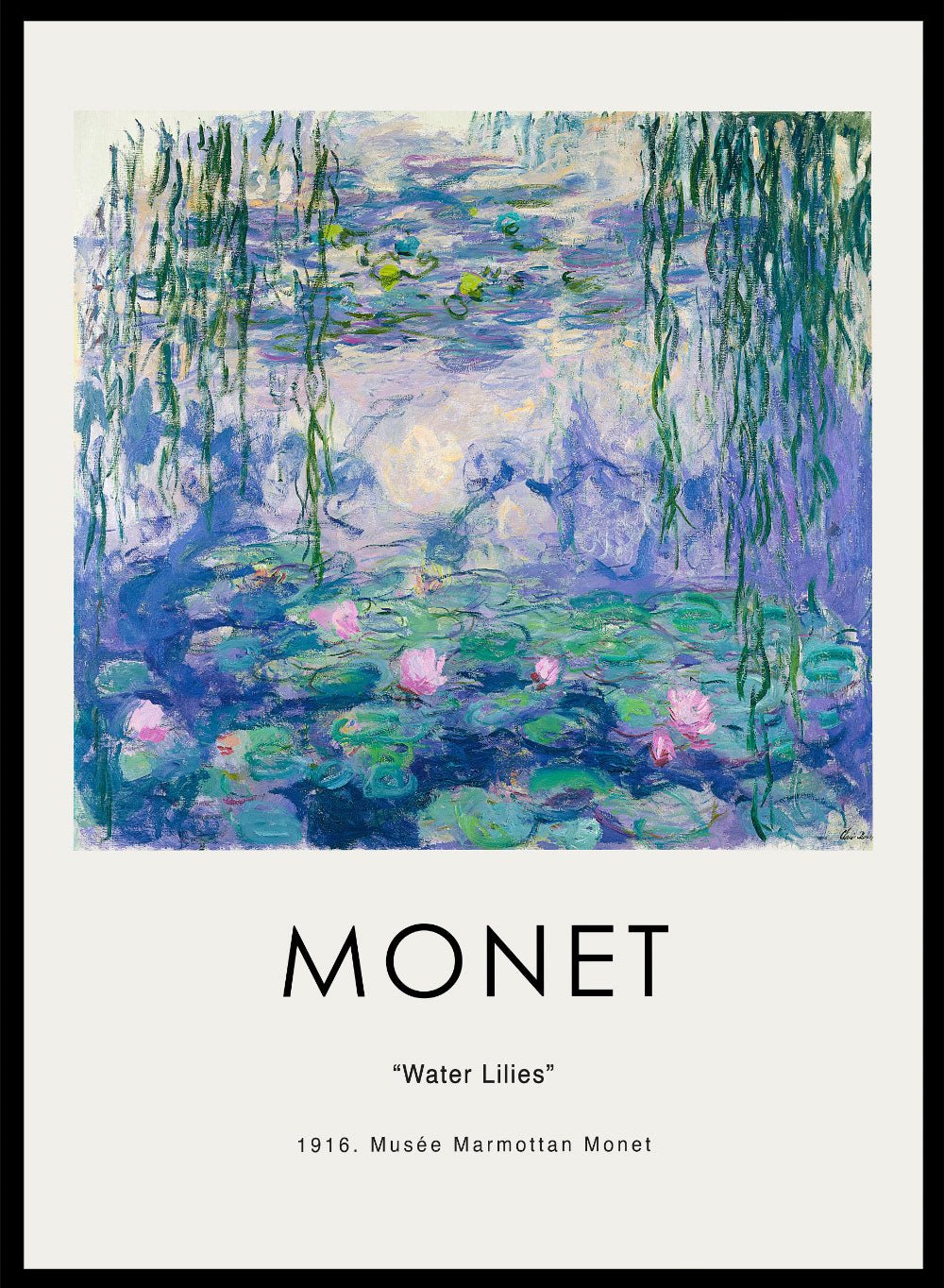 Water Lilies 1916 by Monet Print_Sugar & Canvas
