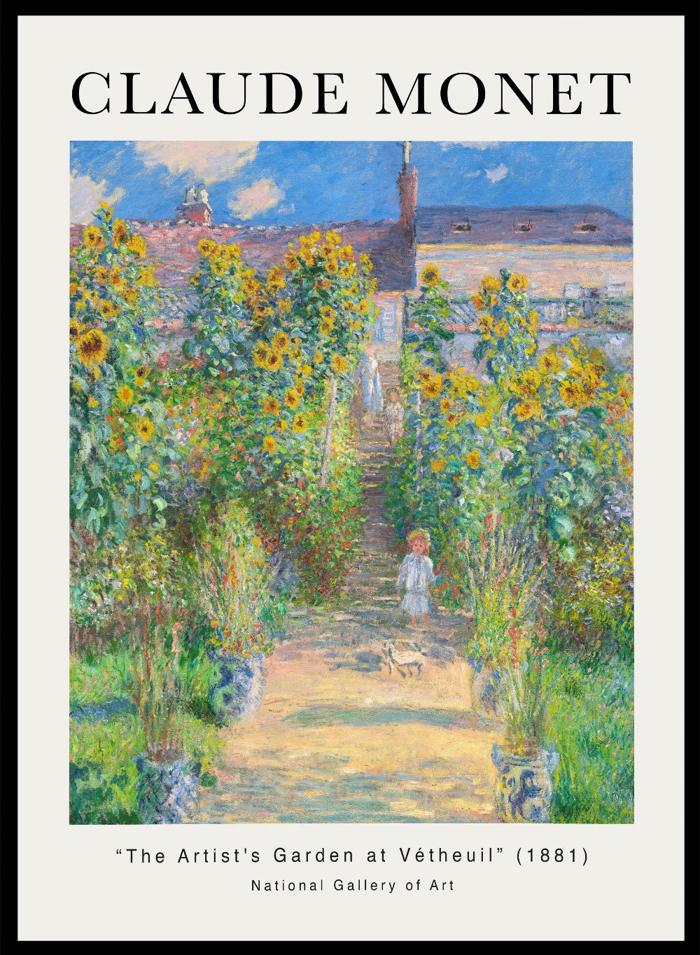 The Artist's Garden at Vétheuil 1881 by Monet Print_Sugar & Canvas