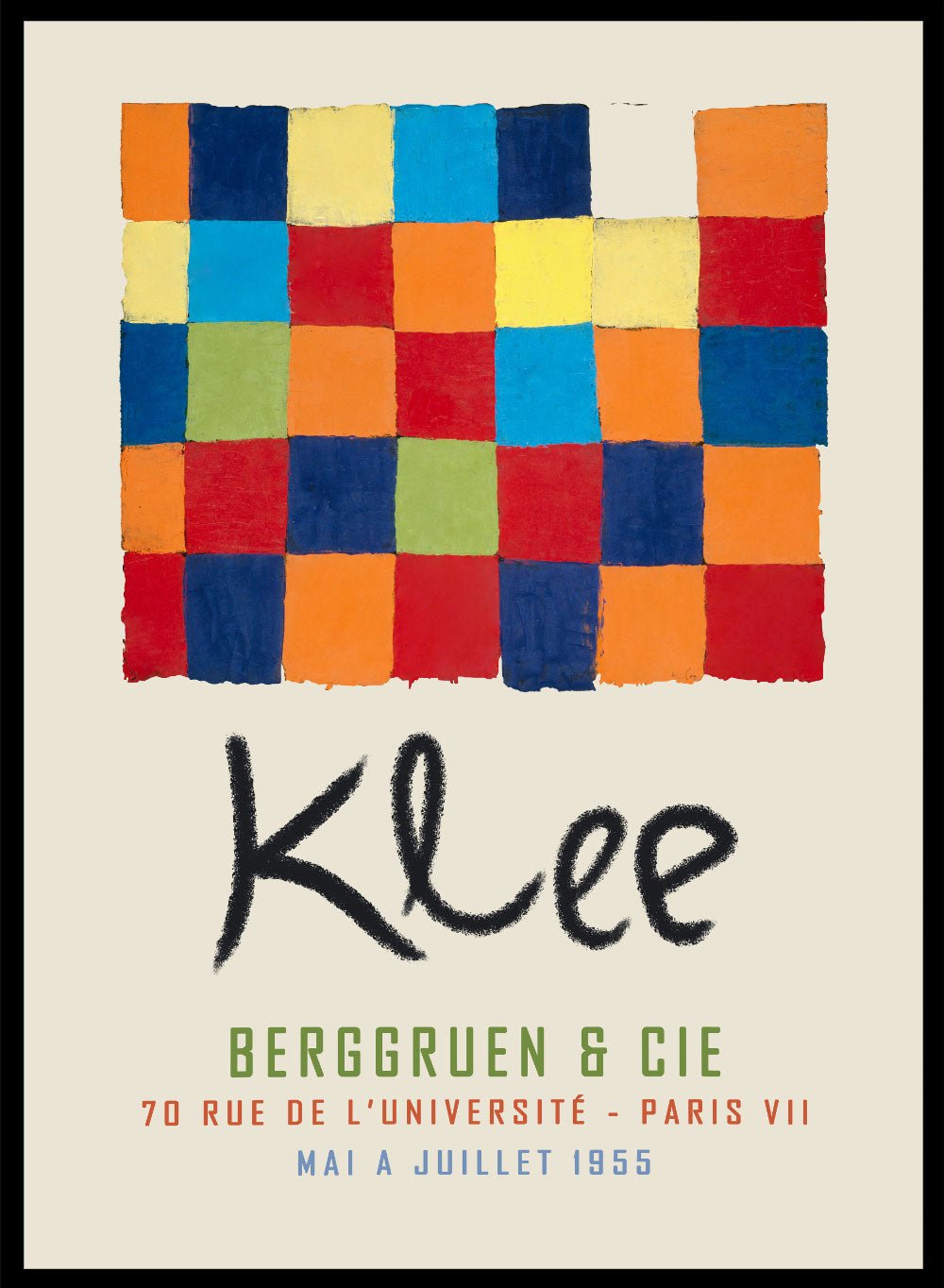 Paul Klee "Qu 1" Color Chart 1930 Art Print_Sugar & Canvas