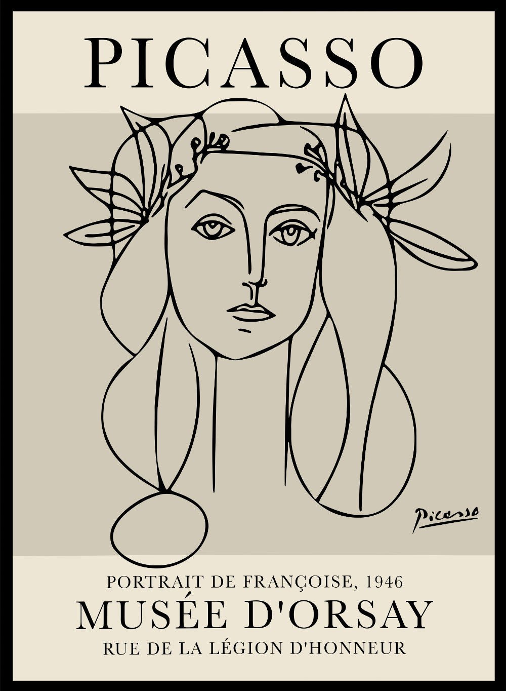 Picasso Portrait of Francoise Gilot Art Print_Sugar & Canvas