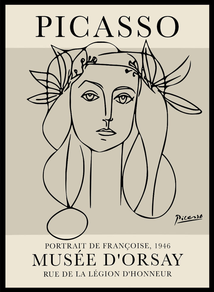 Picasso Portrait of Francoise Gilot Art Print_Sugar & Canvas