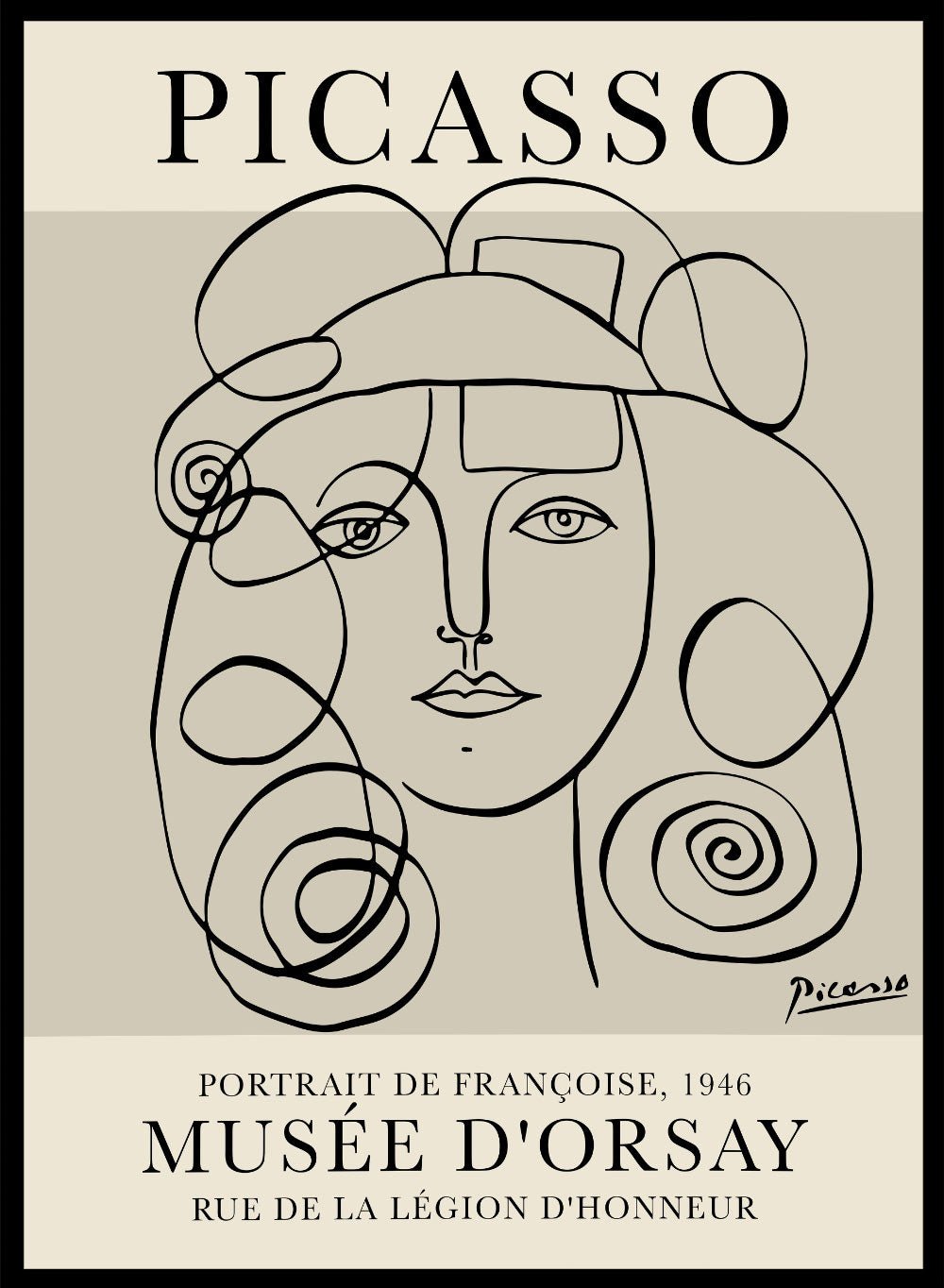 Picasso Portrait of Francoise Gilot Art Print_Sugar & Canvas
