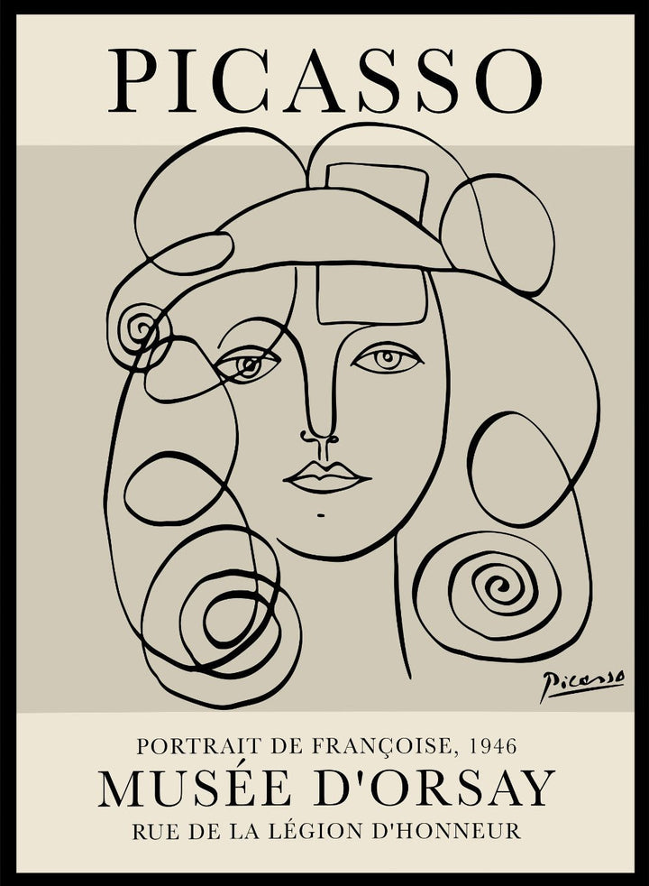 Picasso Portrait of Francoise Gilot Art Print_Sugar & Canvas