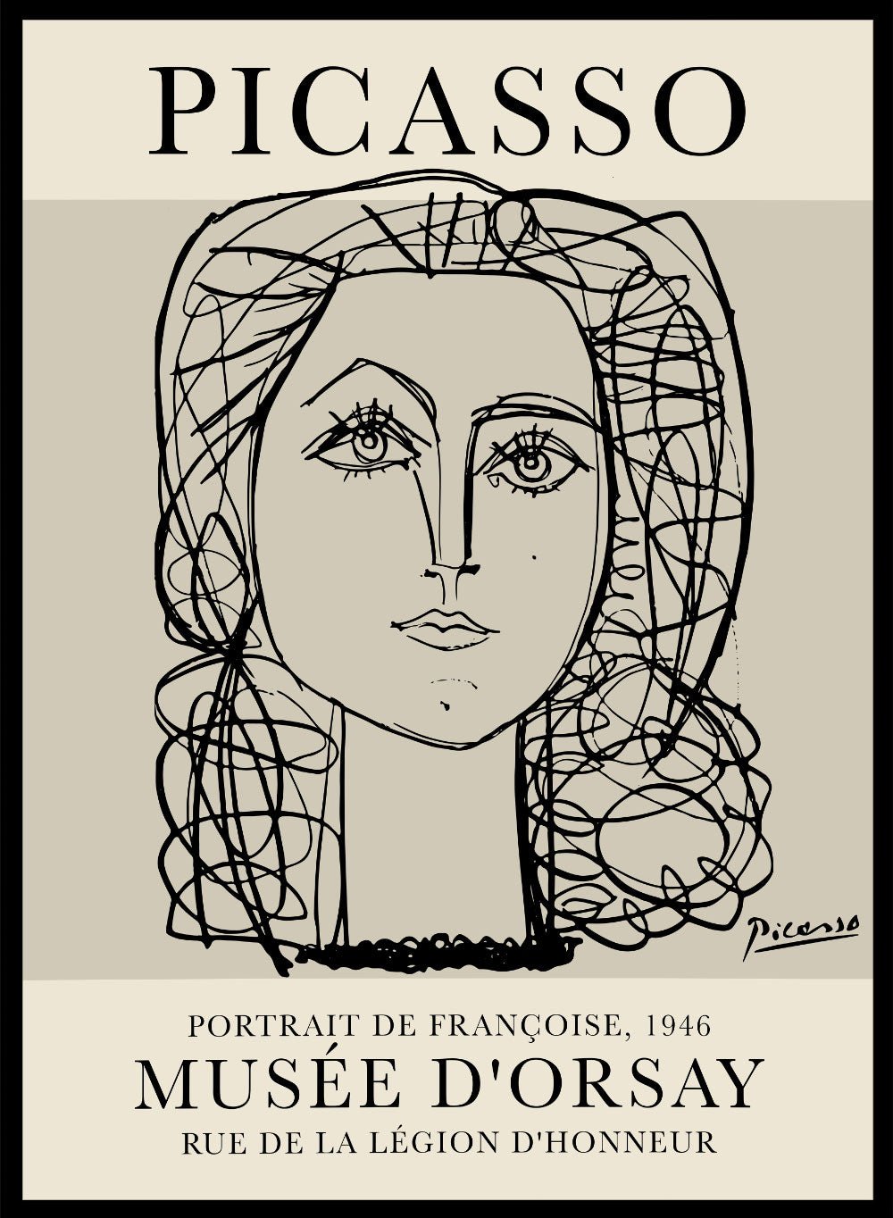 Picasso Portrait of Francoise Gilot Art Print_Sugar & Canvas