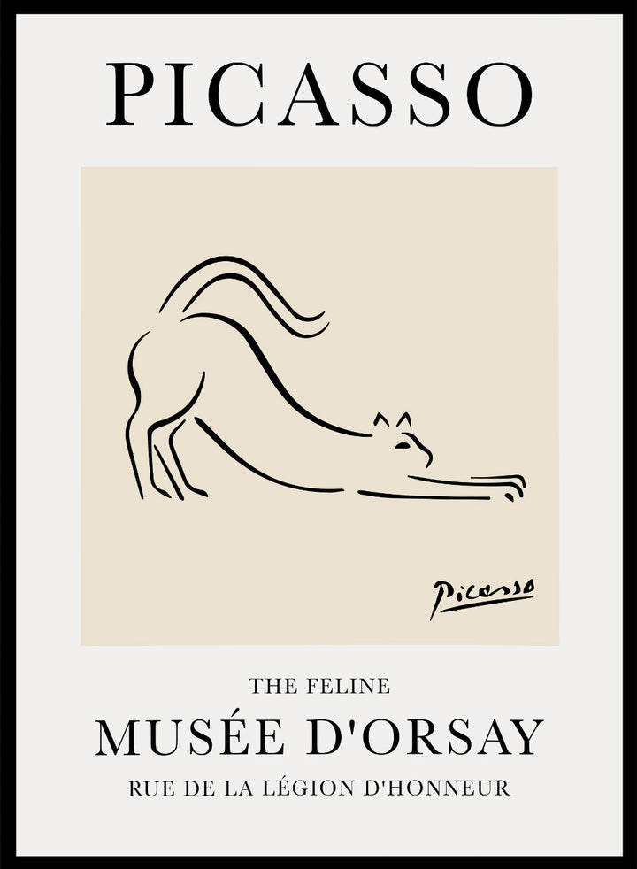 The Feline Line Drawing by Pablo Picasso Print_Sugar & Canvas