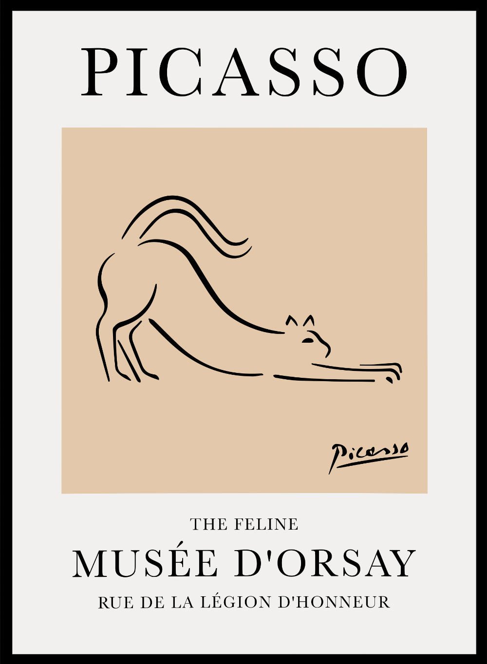 The Feline Line Drawing by Pablo Picasso Print17a38000-8edb-46e0-9684-431b3c7d7443Sugar & Canvas