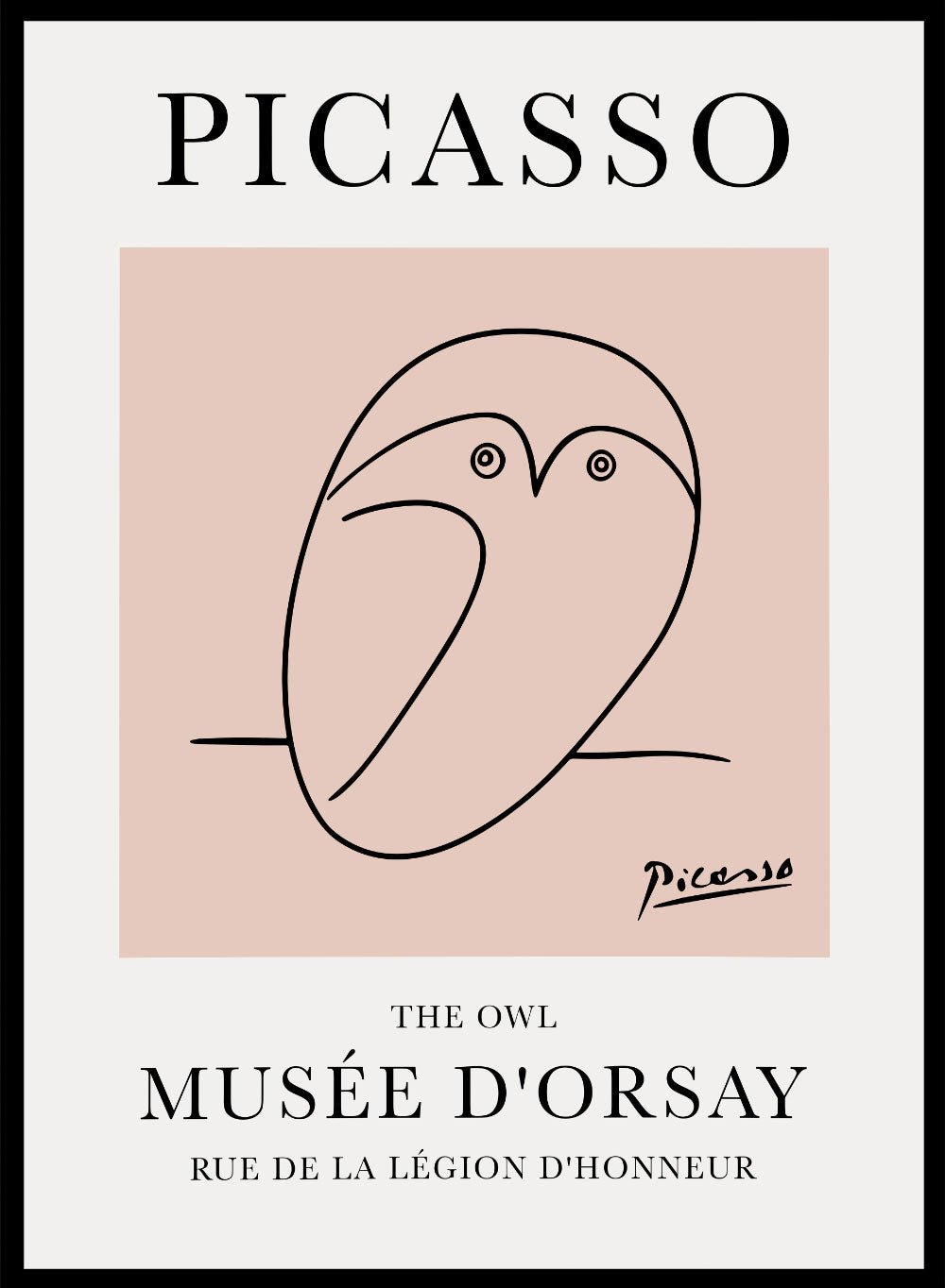 The Owl Line Drawing by Pablo Picasso Print_Sugar & Canvas