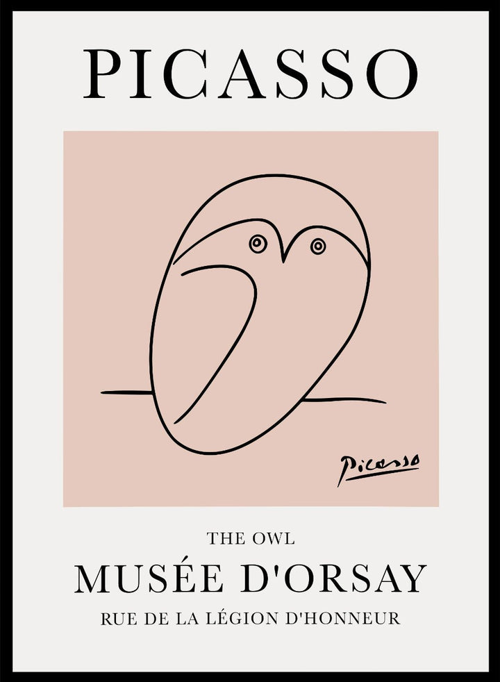 The Owl Line Drawing by Pablo Picasso Print_Sugar & Canvas