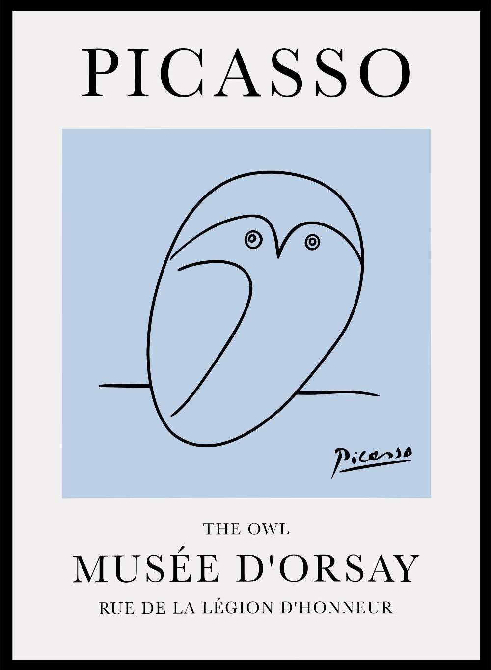 The Owl Line Drawing by Pablo Picasso Print_Sugar & Canvas
