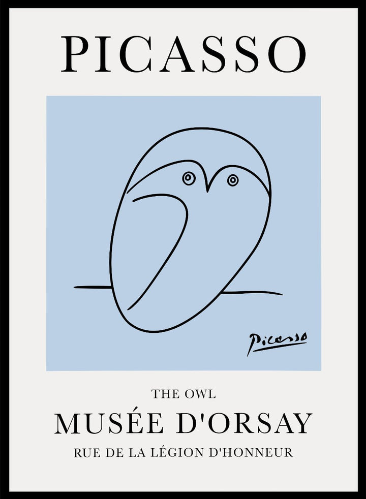The Owl Line Drawing by Pablo Picasso Print_Sugar & Canvas