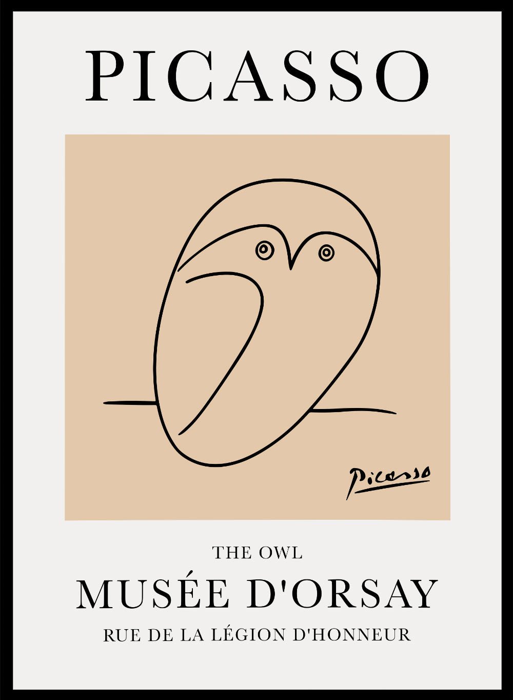The Owl Line Drawing by Pablo Picasso Print0caa2226-aa02-4dfe-b258-b275157ca586Sugar & Canvas
