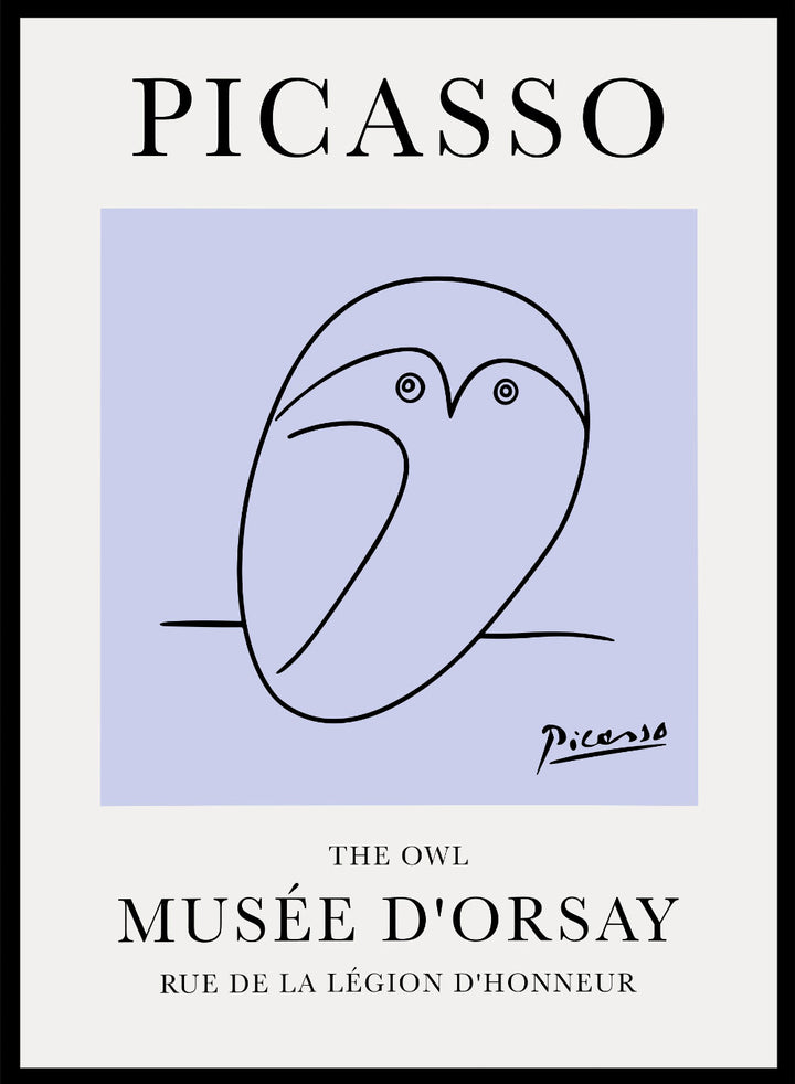 The Owl Line Drawing by Pablo Picasso Print_Sugar & Canvas