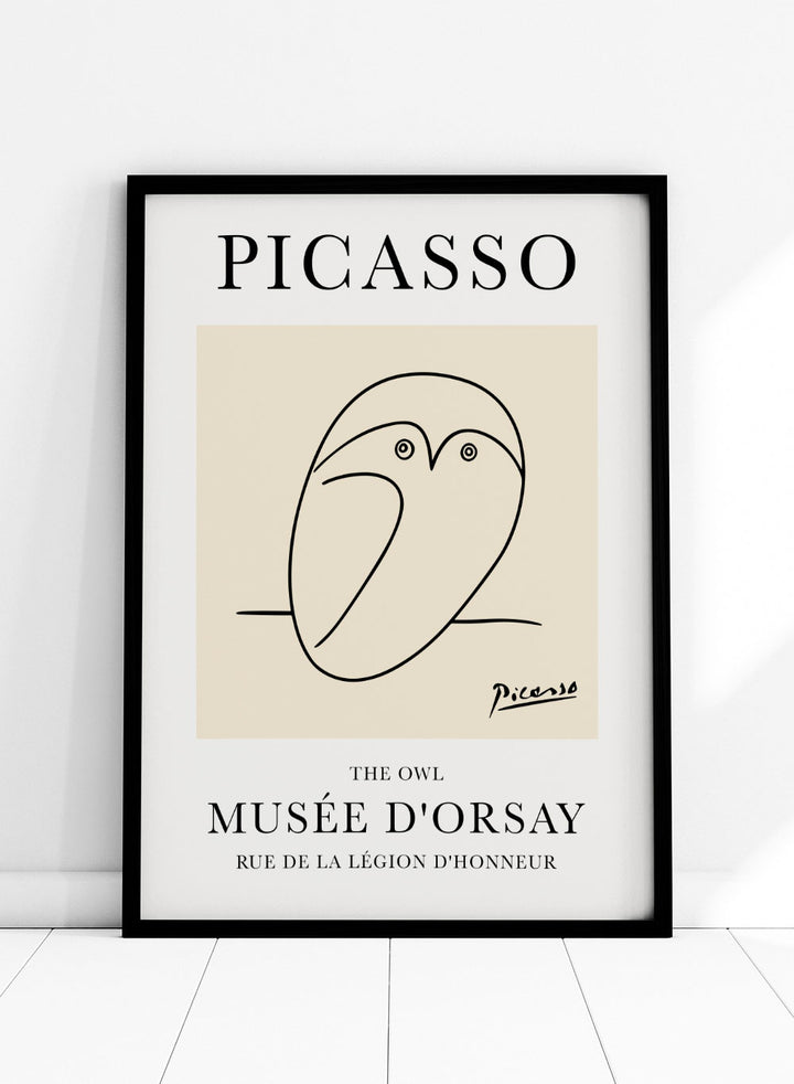 The Owl Line Drawing by Pablo Picasso PrintSugar & Canvas