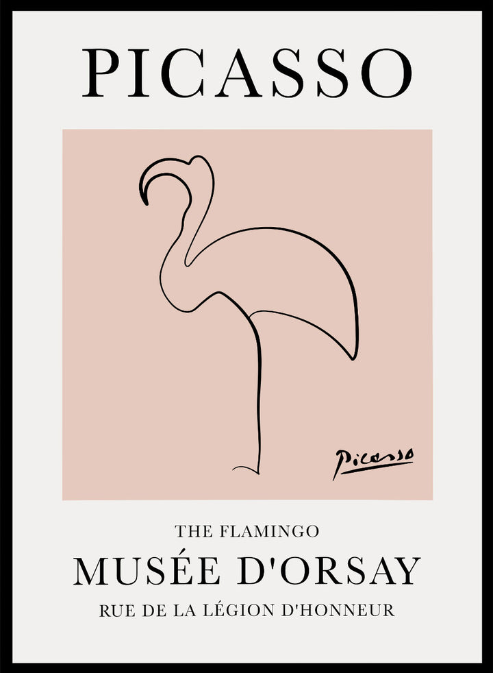 The Flamingo Line Drawing by Pablo Picasso Print86cd54d8-ec69-44d9-941d-9528f3f46a94Sugar & Canvas