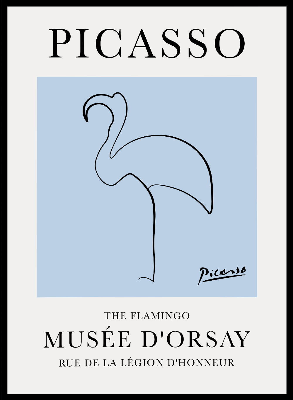 The Flamingo Line Drawing by Pablo Picasso Printe8350f3b-b0ec-47e3-8042-6464a7f8447eSugar & Canvas