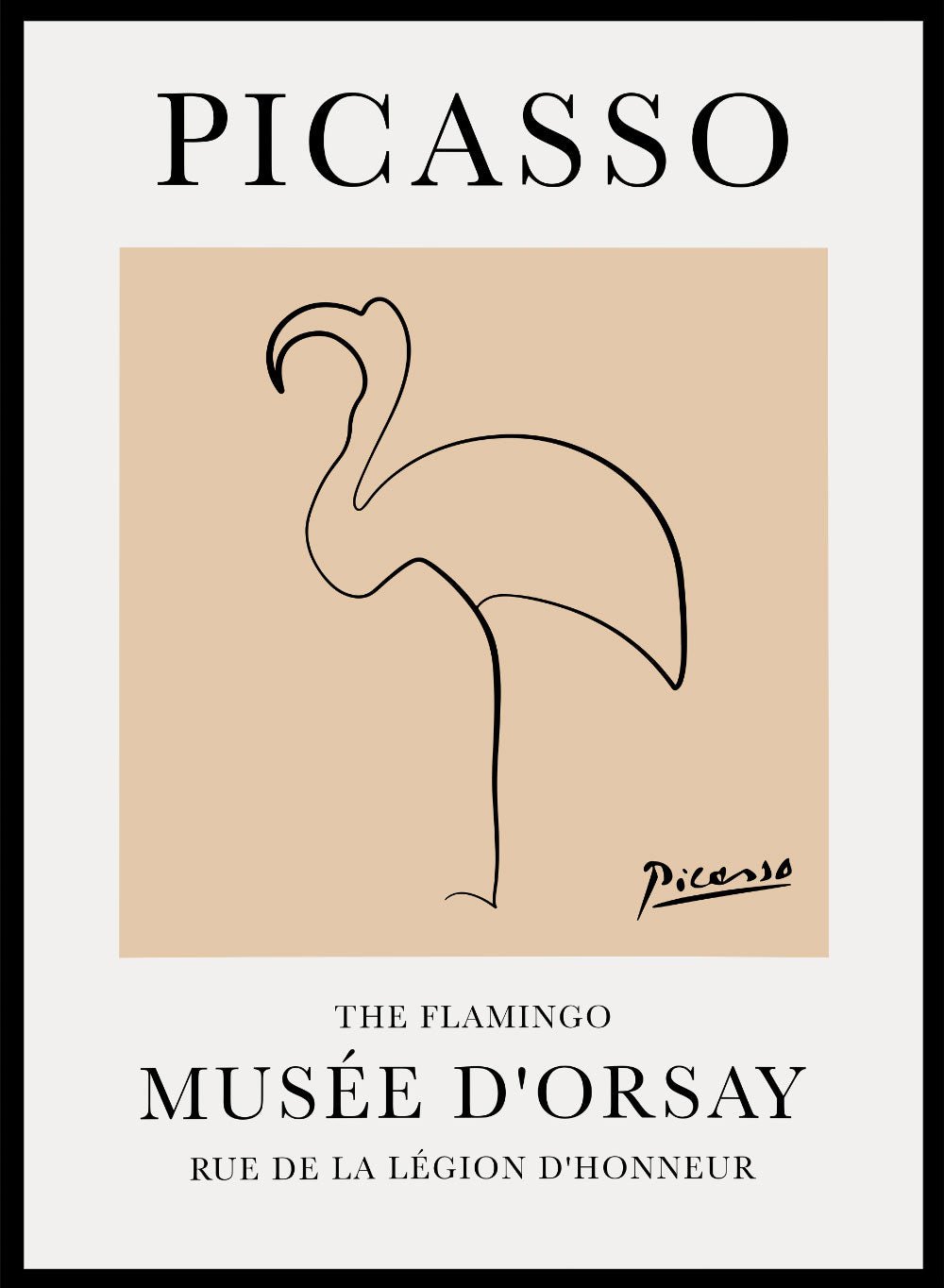 The Flamingo Line Drawing by Pablo Picasso Print_Sugar & Canvas