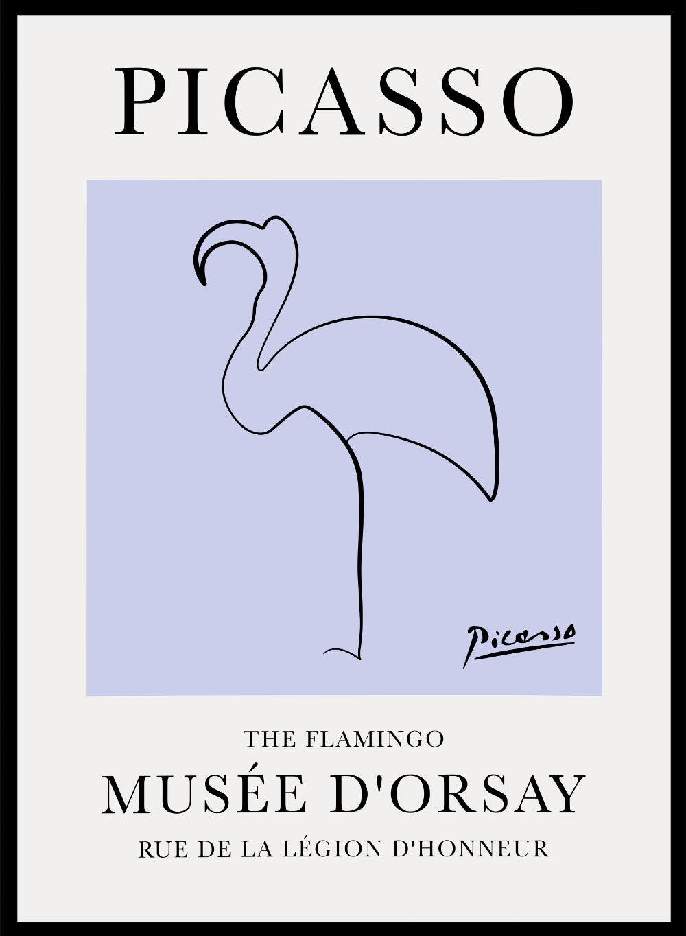 The Flamingo Line Drawing by Pablo Picasso Print_Sugar & Canvas