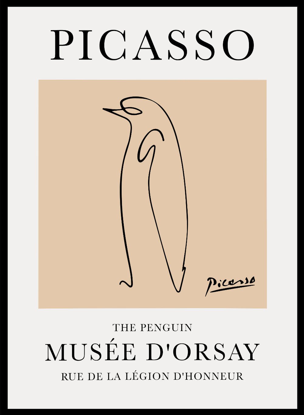 The Penguin Line Drawing by Pablo Picasso Print_Sugar & Canvas