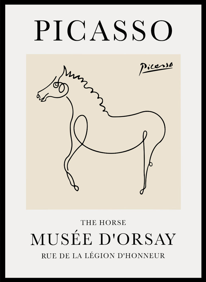 The Horse Line Drawing by Pablo Picasso Print_Sugar & Canvas