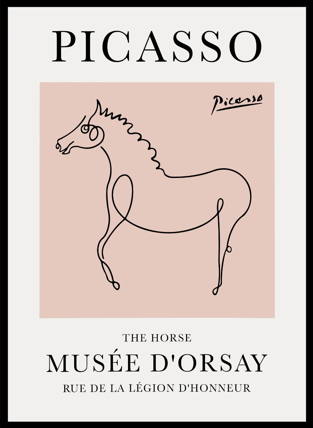 The Horse Line Drawing by Pablo Picasso Print_Sugar & Canvas