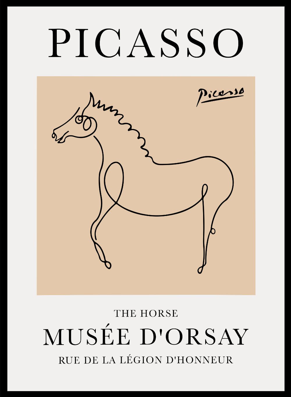 The Horse Line Drawing by Pablo Picasso Print_Sugar & Canvas