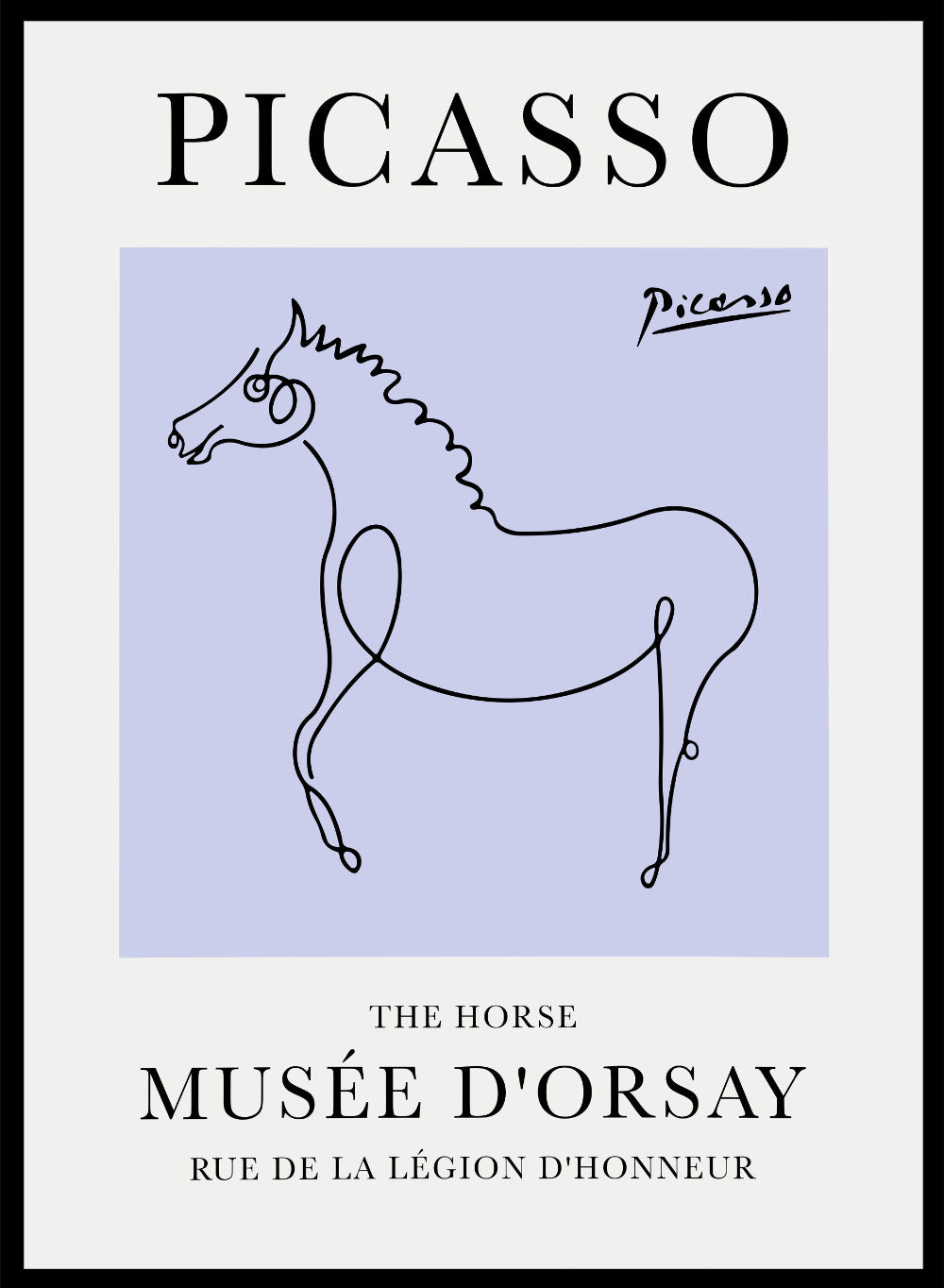 The Horse Line Drawing by Pablo Picasso Print_Sugar & Canvas