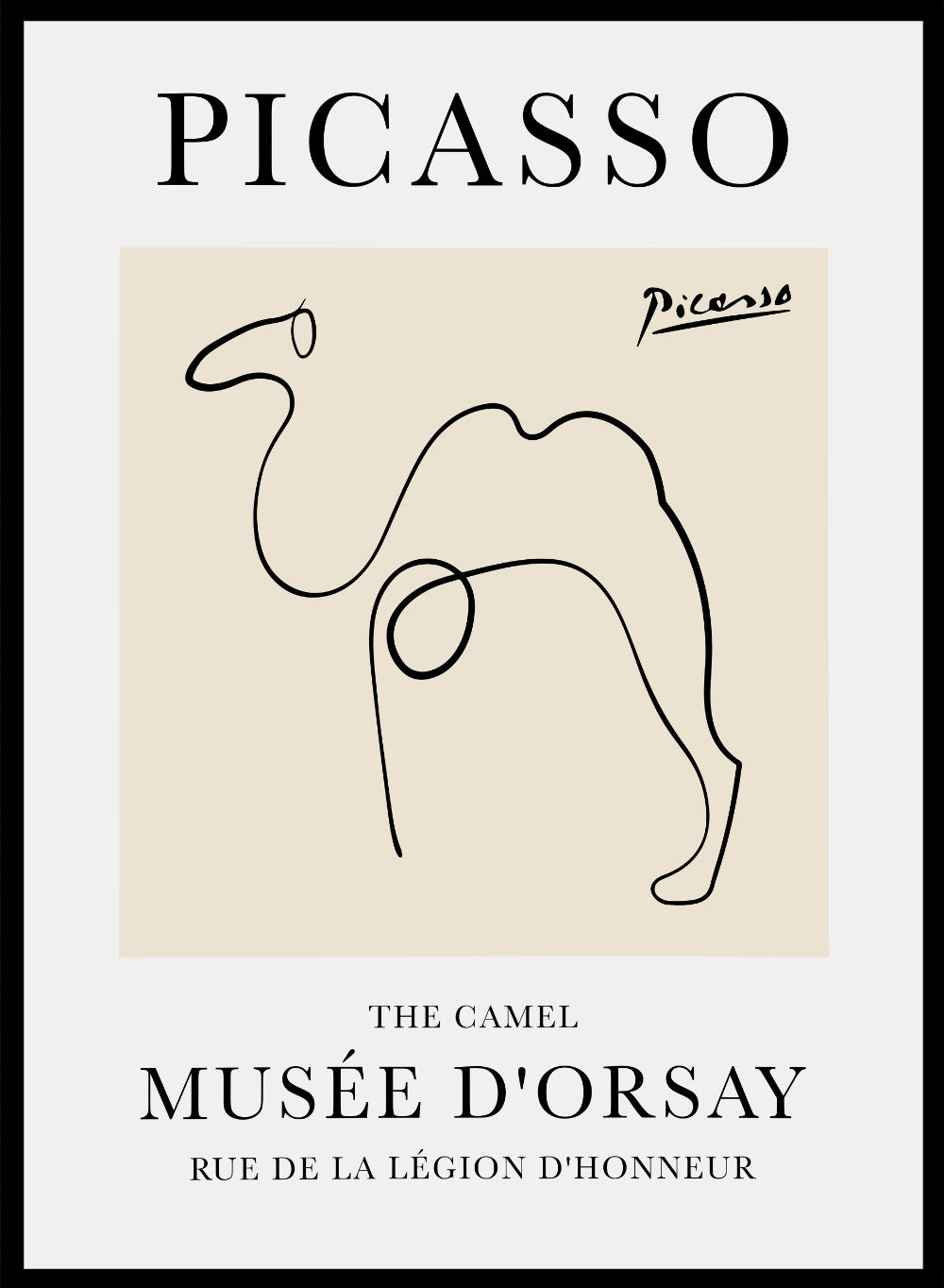 The Camel Line Drawing by Pablo Picasso Print_Sugar & Canvas
