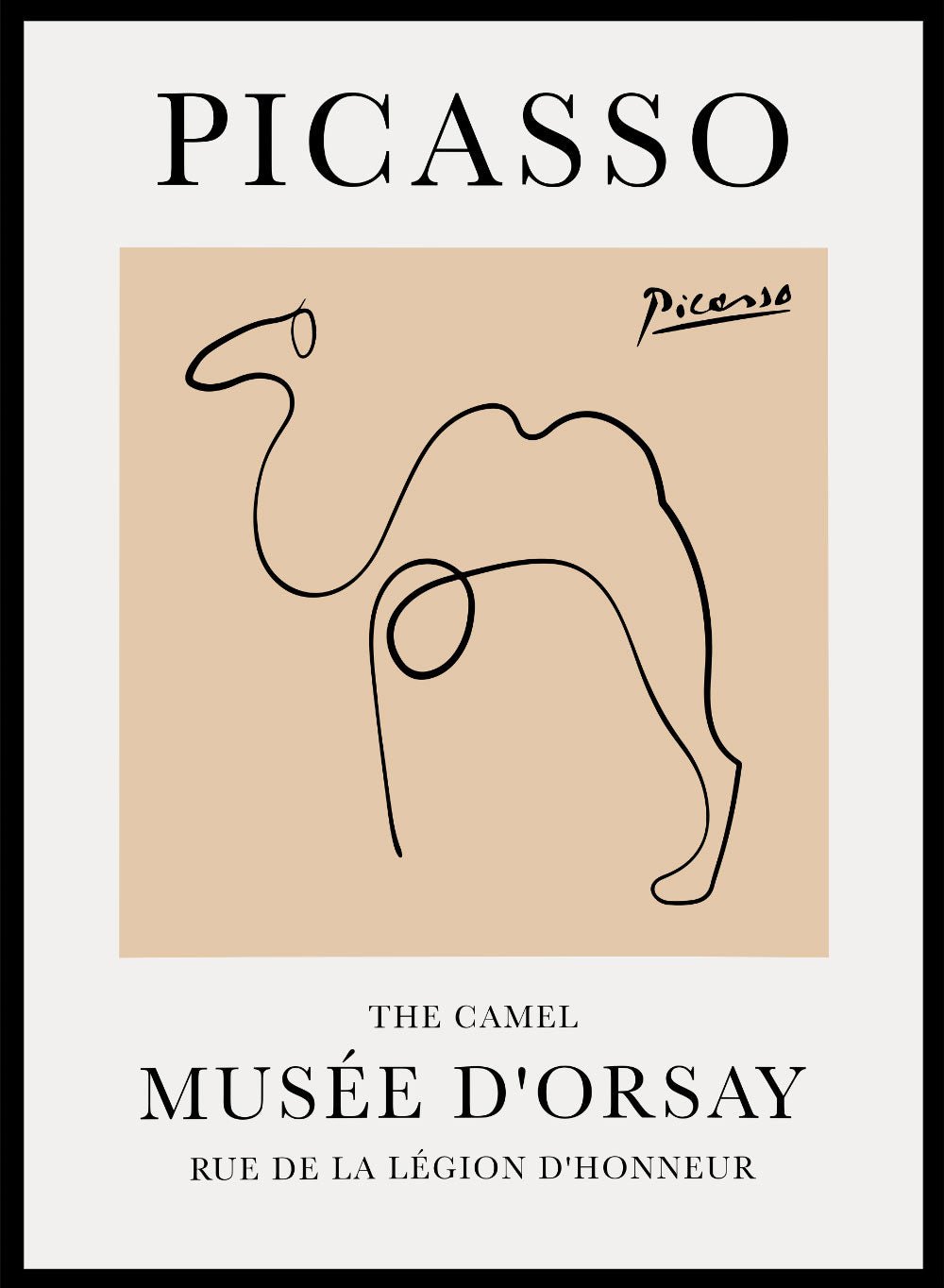The Camel Line Drawing by Pablo Picasso Print_Sugar & Canvas