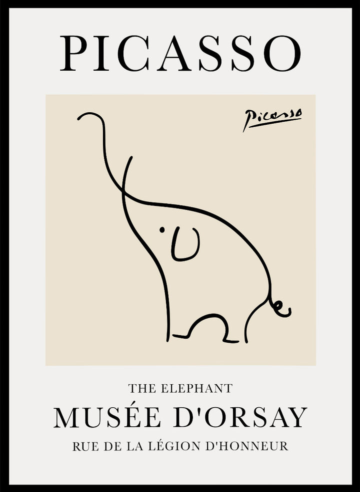The Elephant Line Drawing by Pablo Picasso Print_Sugar & Canvas