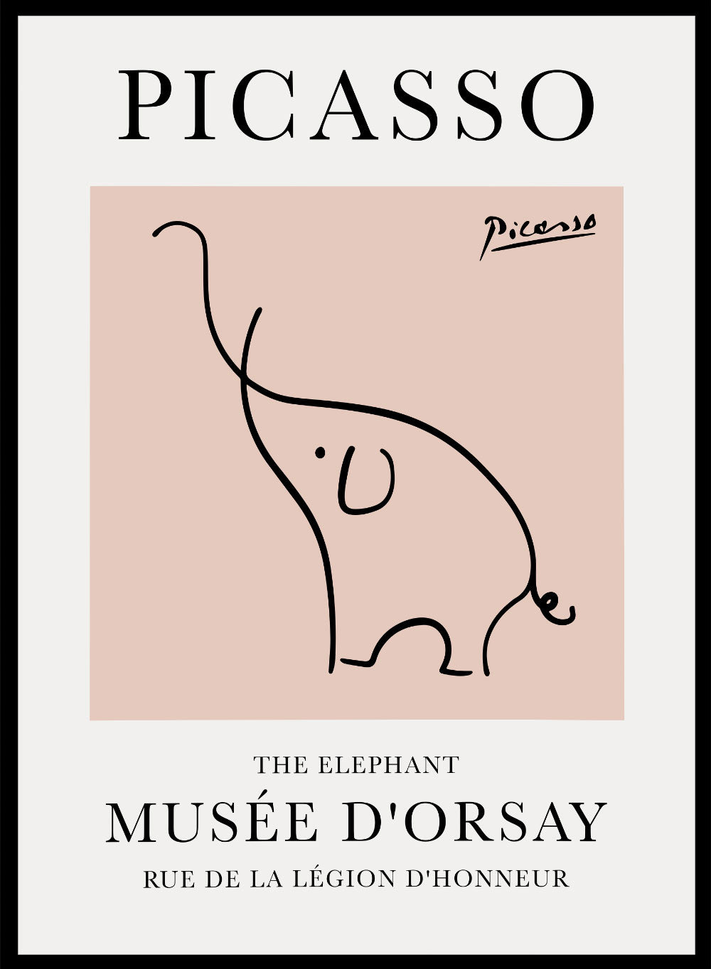 The Elephant Line Drawing by Pablo Picasso PrintSugar & Canvas