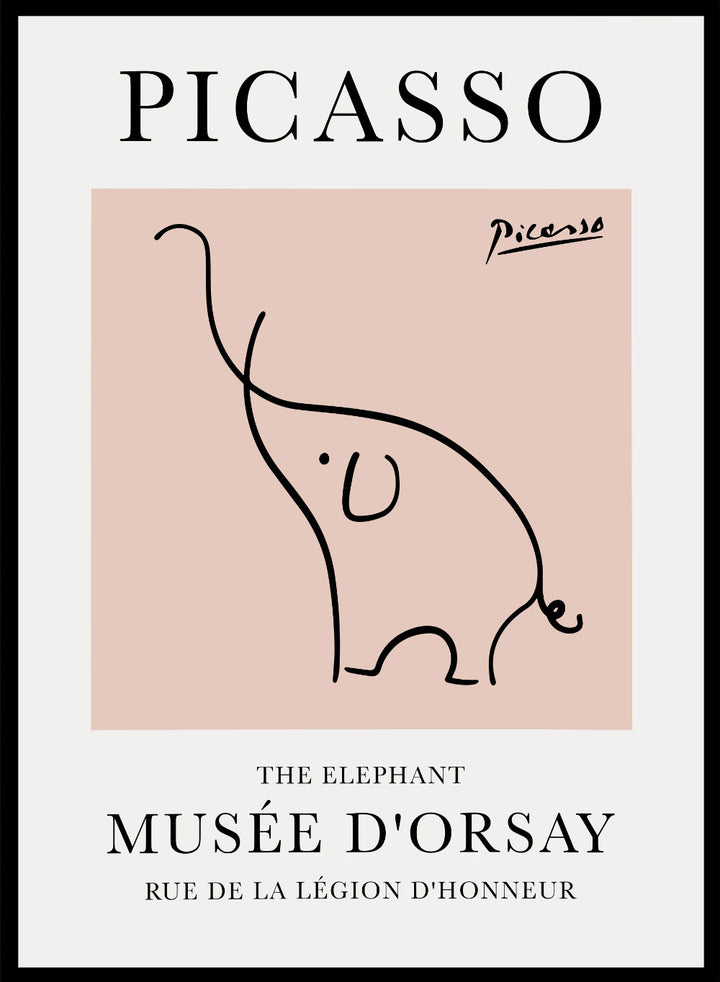 The Elephant Line Drawing by Pablo Picasso PrintSugar & Canvas