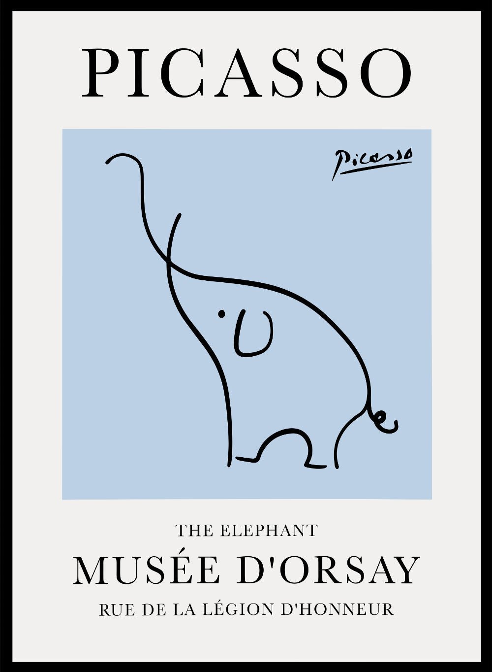 The Elephant Line Drawing by Pablo Picasso Print_Sugar & Canvas