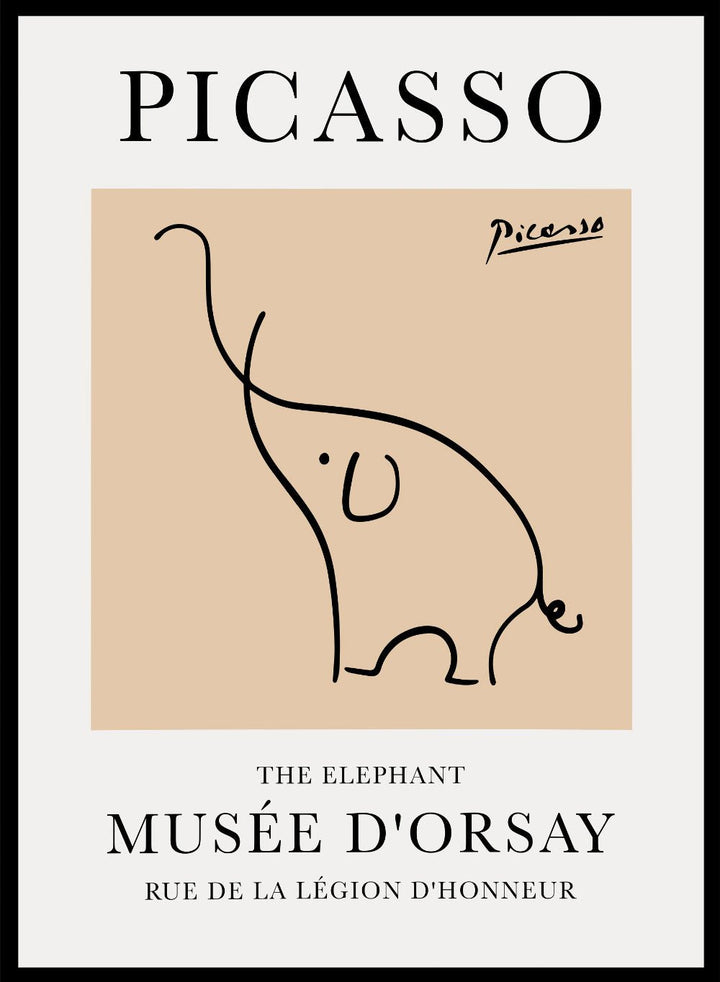 The Elephant Line Drawing by Pablo Picasso PrintSugar & Canvas