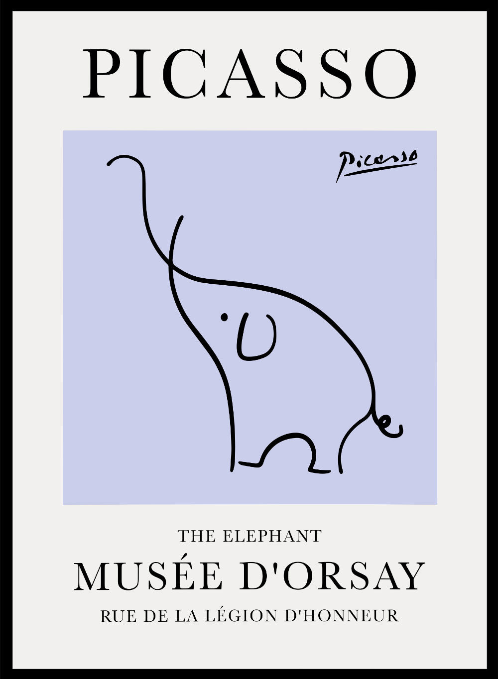 The Elephant Line Drawing by Pablo Picasso Print_Sugar & Canvas