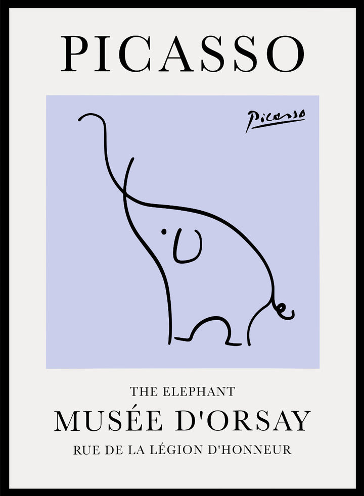 The Elephant Line Drawing by Pablo Picasso Print_Sugar & Canvas