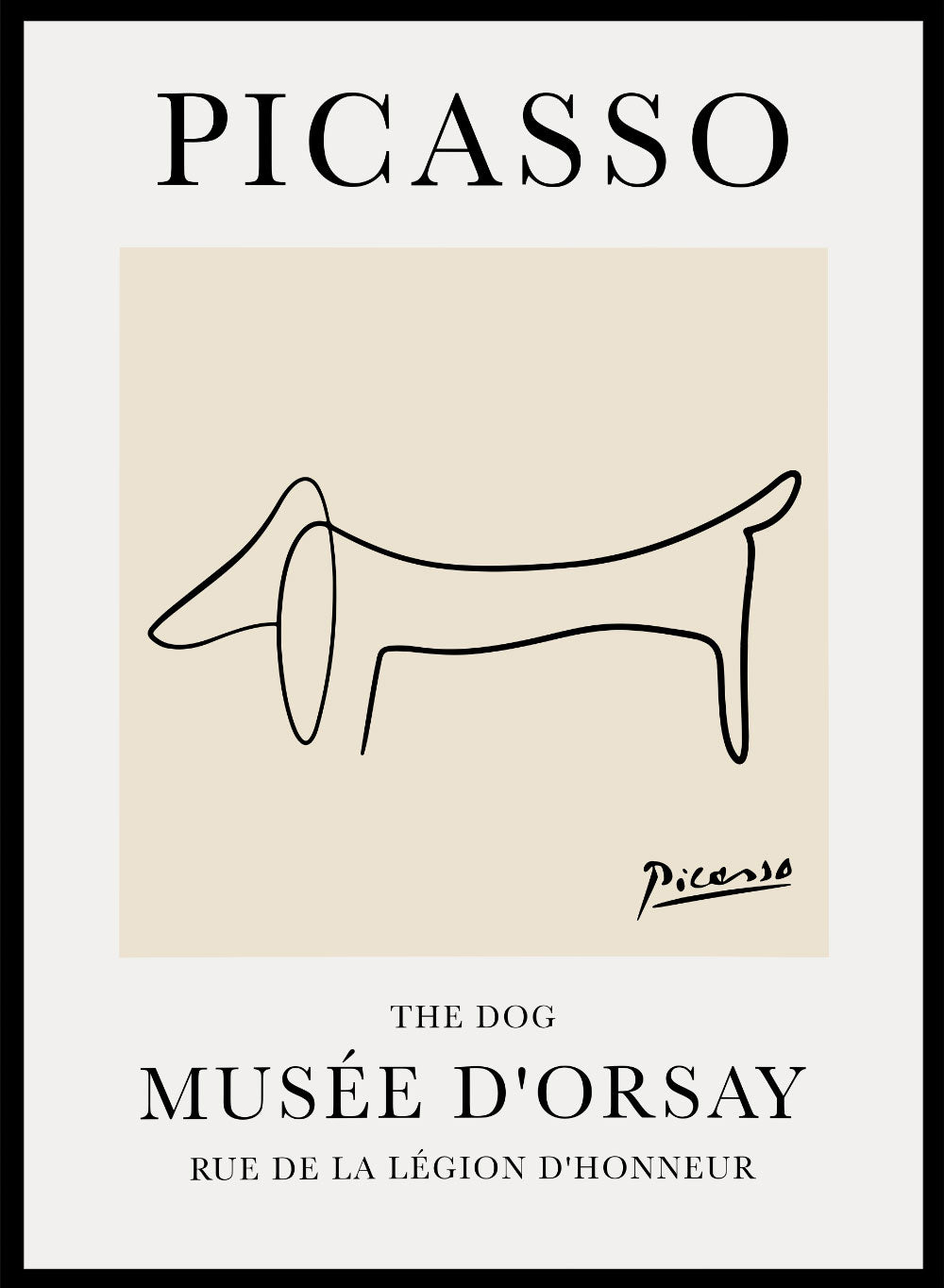 The Dog Line Drawing by Pablo Picasso Print_Sugar & Canvas