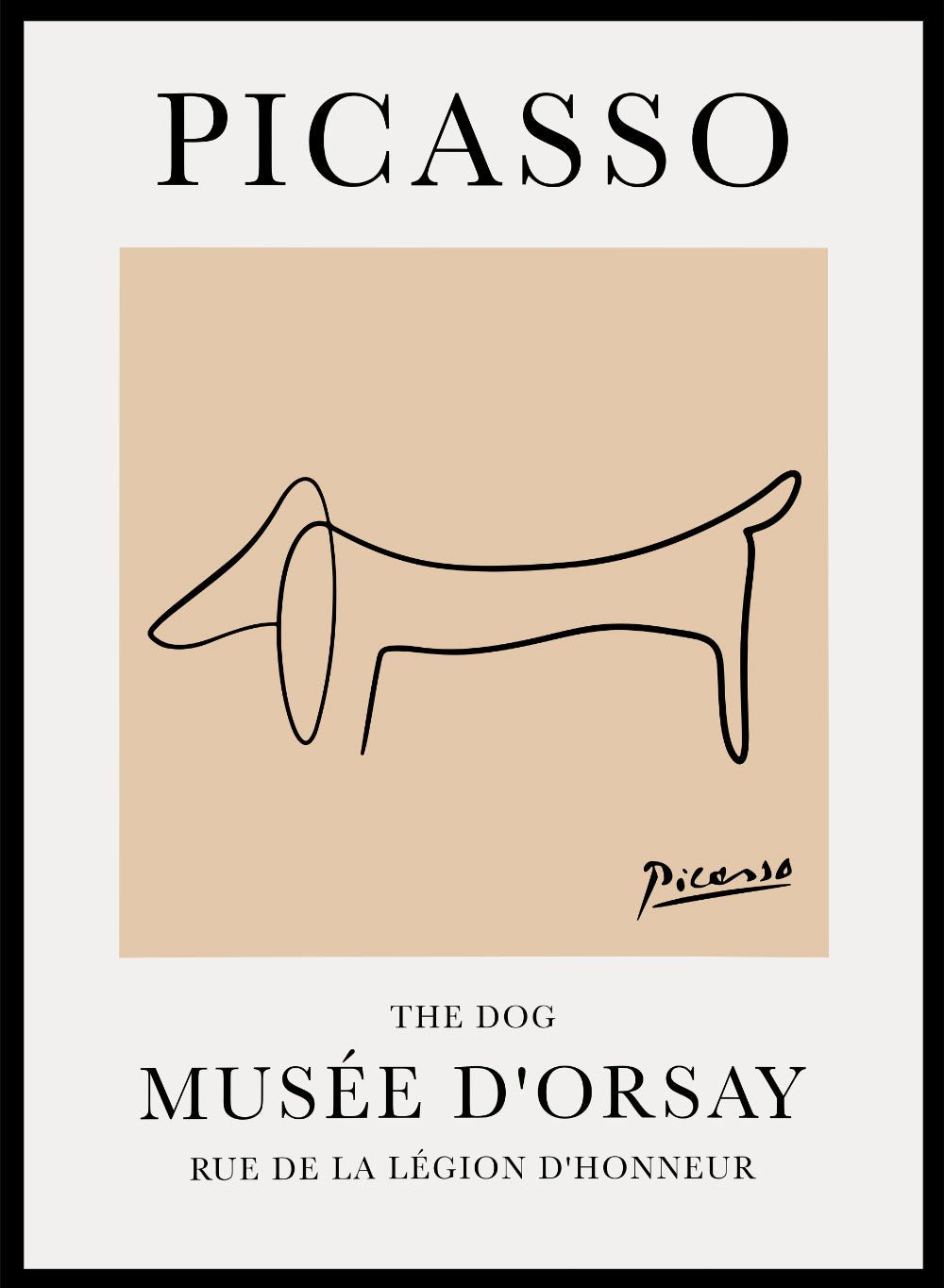 The Dog Line Drawing by Pablo Picasso Print_Sugar & Canvas