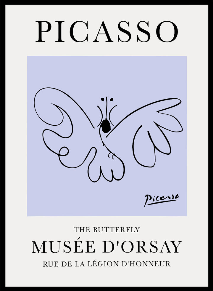 The Butterfly Line Drawing by Pablo Picasso Print_Sugar & Canvas