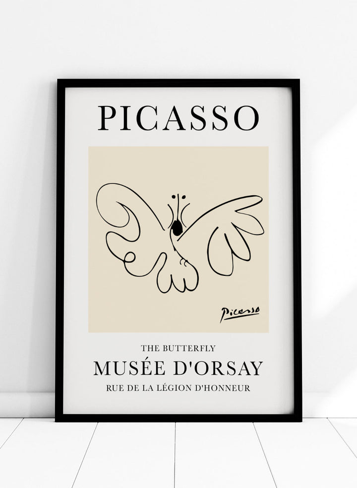 The Butterfly Line Drawing by Pablo Picasso Print_Sugar & Canvas