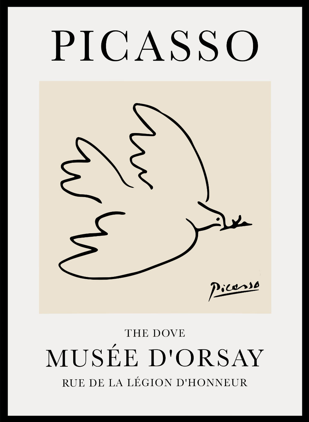 The Dove of Peace Line Drawing by Pablo Picasso Print_Sugar & Canvas