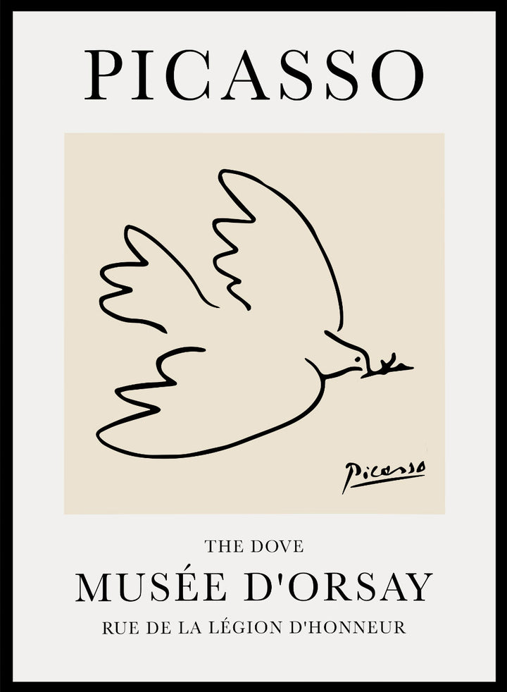 The Dove of Peace Line Drawing by Pablo Picasso Print_Sugar & Canvas