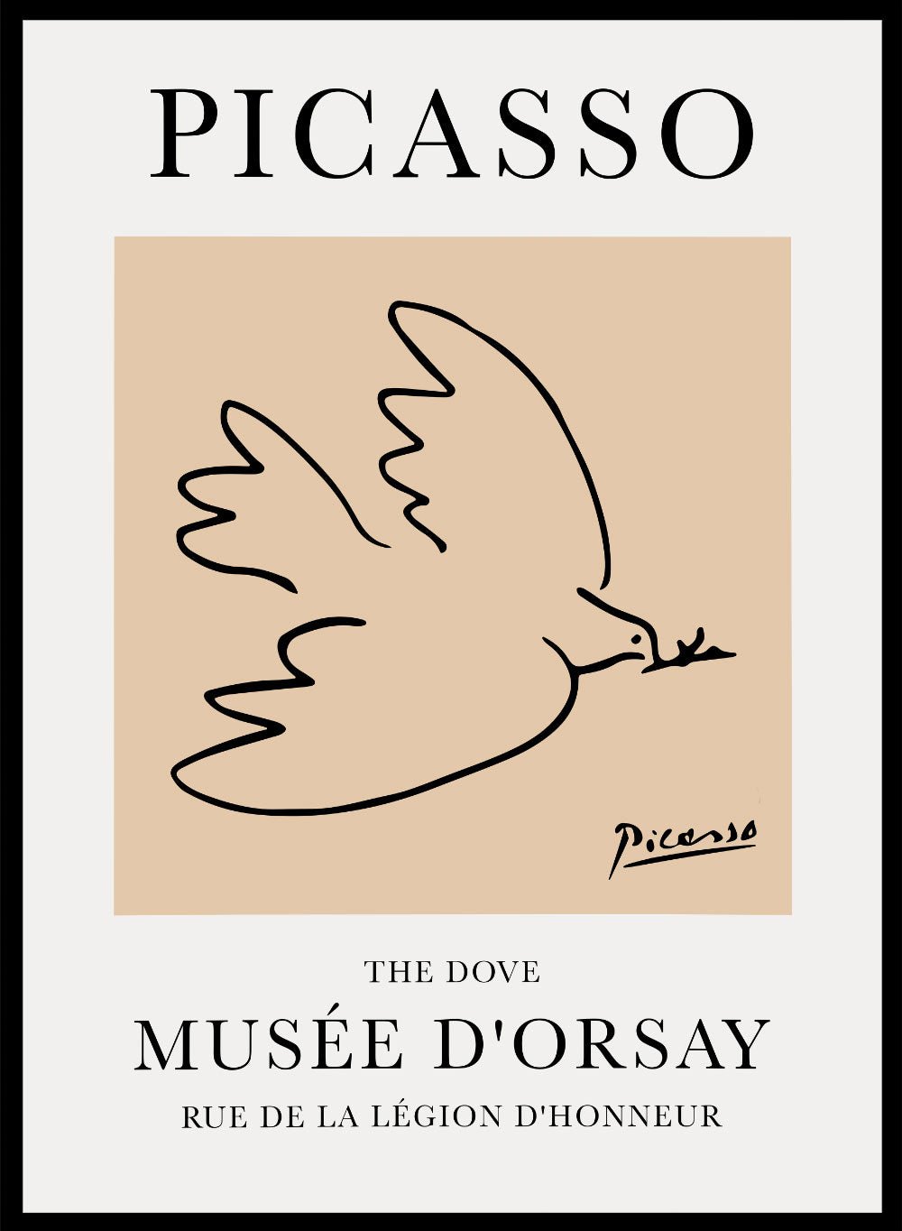 The Dove of Peace Line Drawing by Pablo Picasso Print_Sugar & Canvas