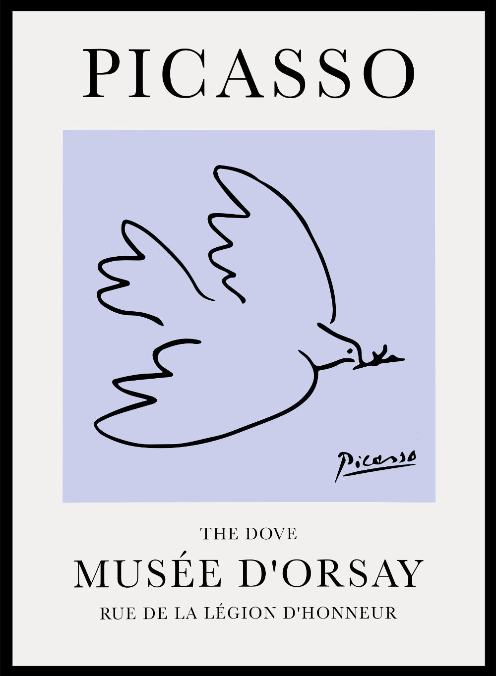 The Dove of Peace Line Drawing by Pablo Picasso PrintSugar & Canvas