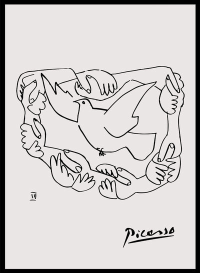 Sugar & Canvas 8x10 inches/20x25cm Peace and Freedom: Dove of Peace by Pablo Picasso Print