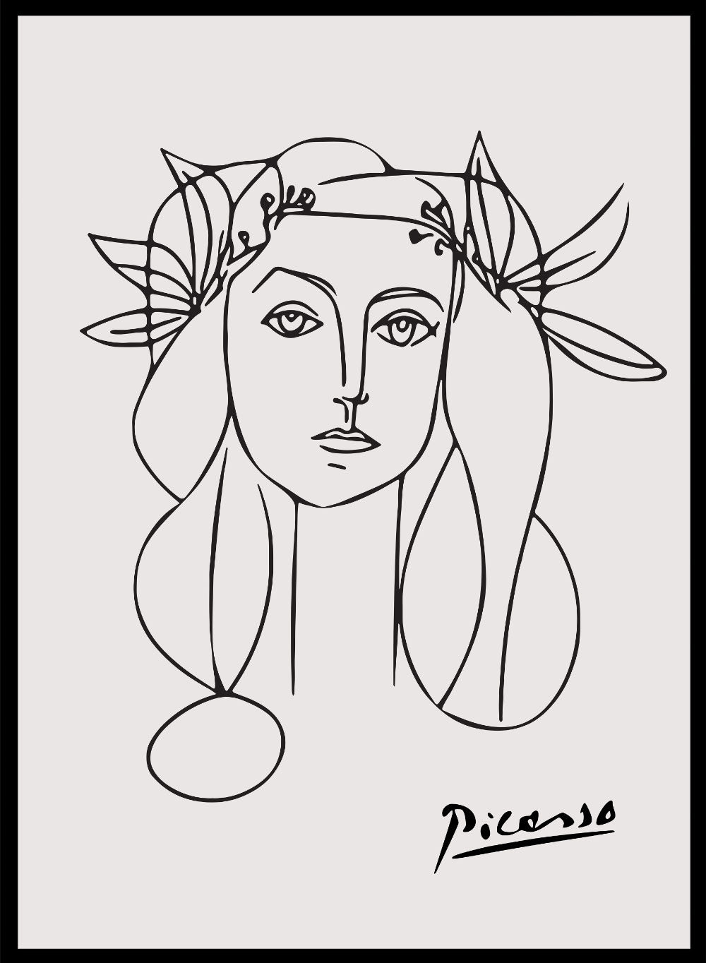 Portrait of Francoise Gilot by Pablo Picasso Print_Sugar & Canvas