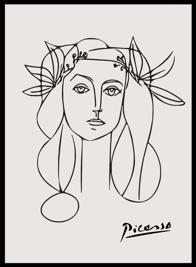 Sugar & Canvas 8x10 inches/20x25cm Portrait of Francoise Gilot by Pablo Picasso Print