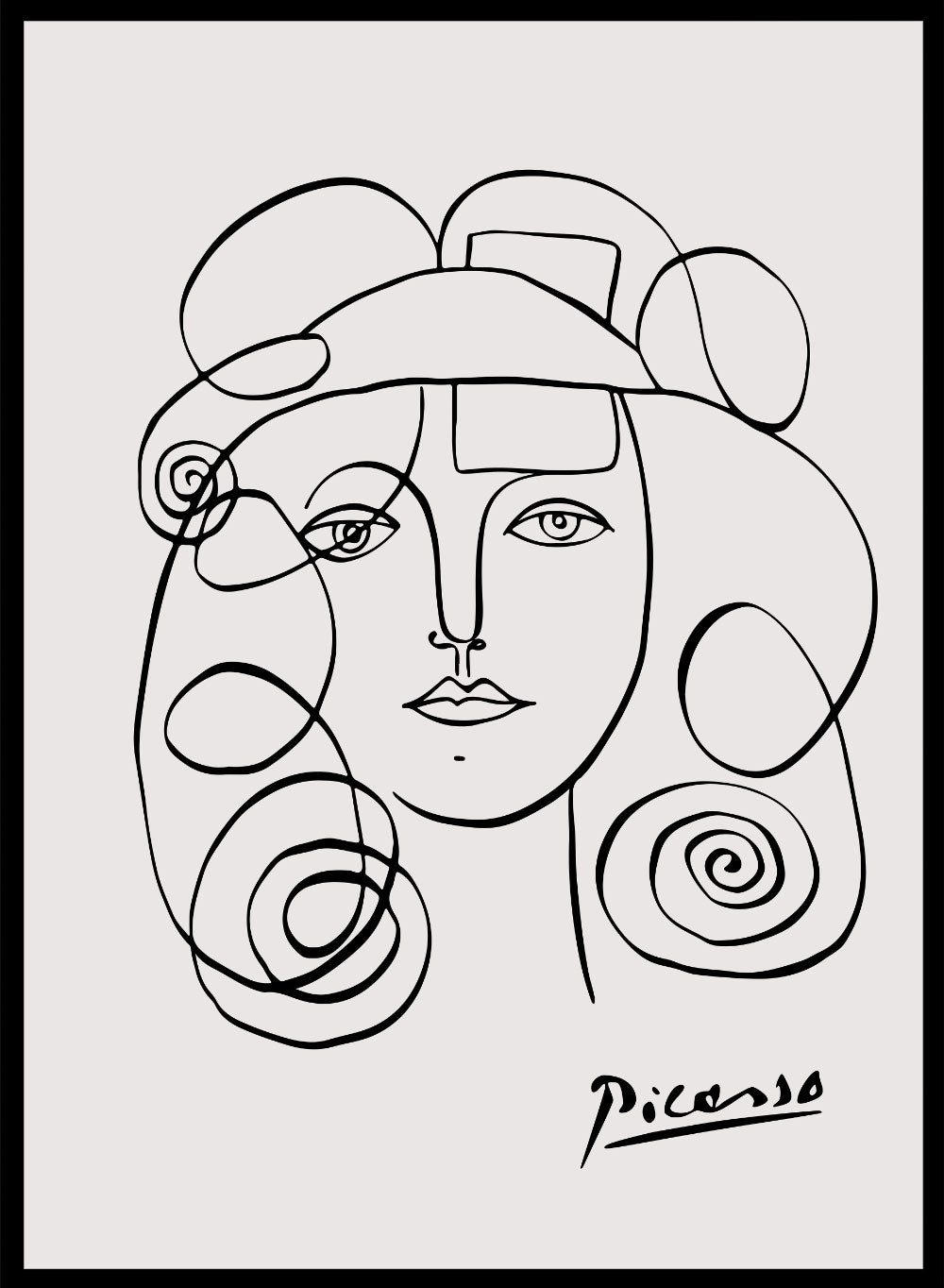 Portrait of Francoise Gilot by Pablo Picasso Print_Sugar & Canvas