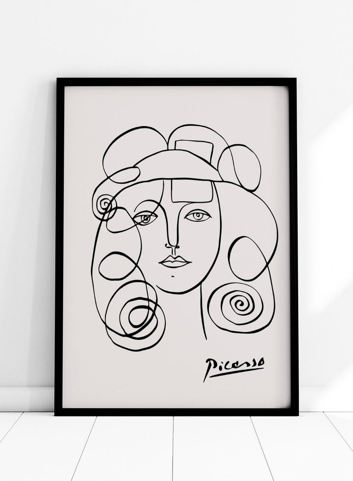 Picasso Silkscreen / Serigraph authentic on Lucite Vintage Line Drawing of Francoise Gilot